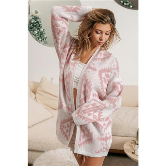 BiBi Aztec Pattern Open‎ Front Cardigan - Picture 7 of 12